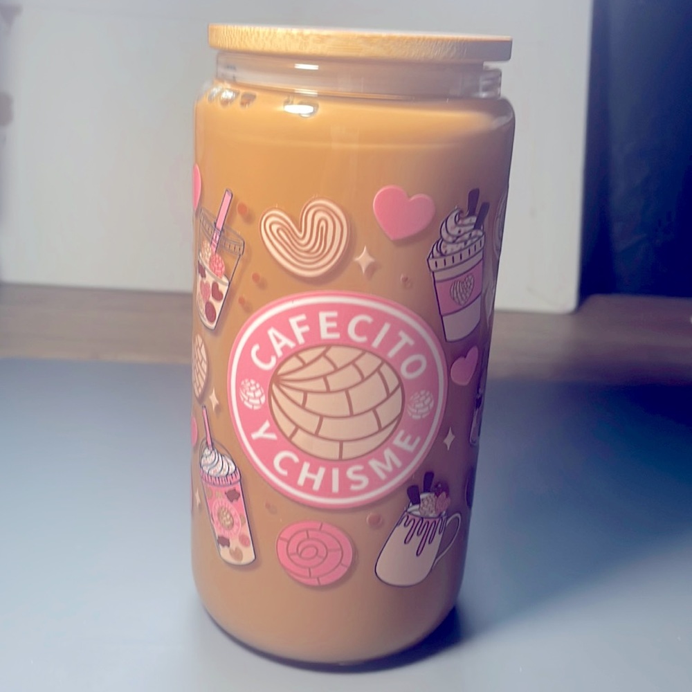 16 oz reusable cup (coffee mocha effect )